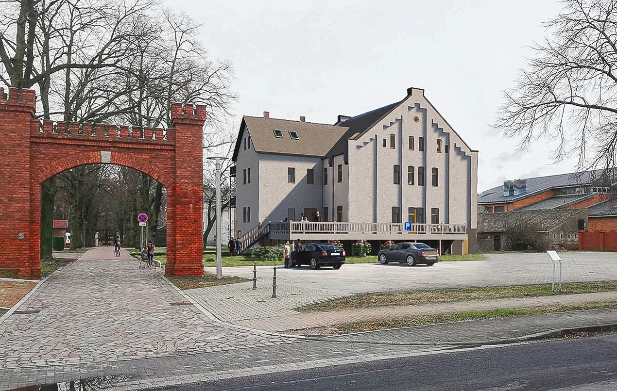 Competition rendering of the former distillery in Falkenberg/Elster