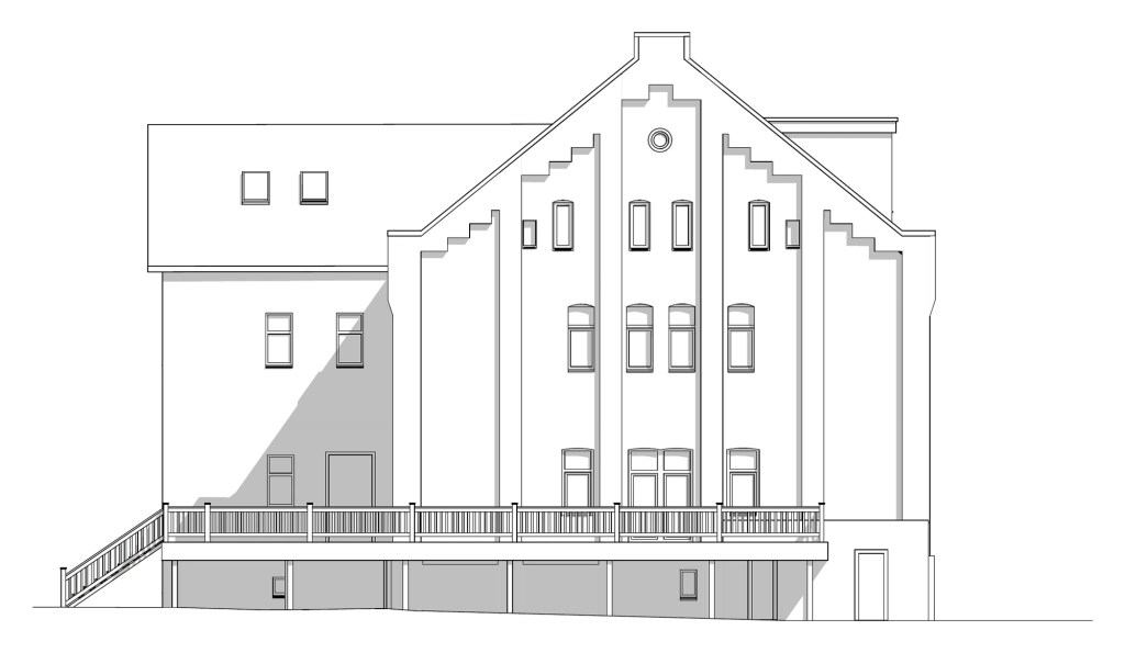 West elevation of the competition proposal