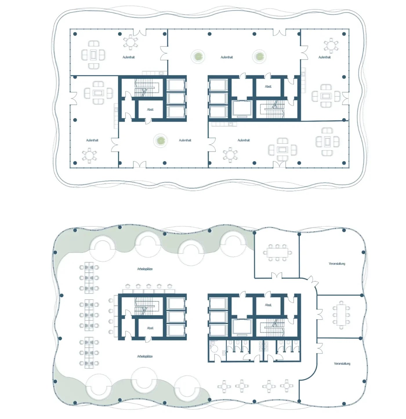 Selected coworking floor plans for The Wave